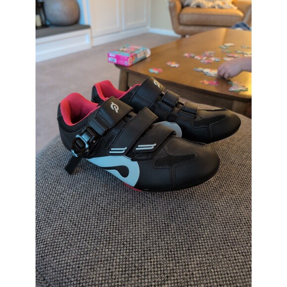 Perfect Peloton cycling bike shoes with look delta cleats EU 38 US women's 7 - Picture 1 of 7